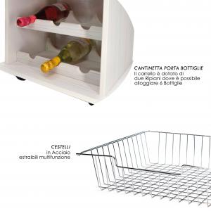 Carrello cucina salvaspazio legno NEW Portafrutta multiuso misure 47x39 Altezza 85 cm SHABBY LEMON del brand Lupia, categoria: Tavola e cucina > Carrelli e Cesti > Carrelli portafrutta multiuso.