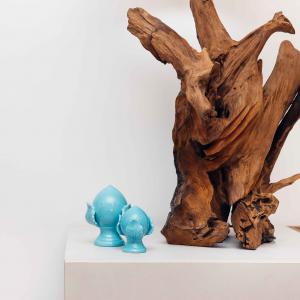 PUMO colorato AZZURRO Tiffany celeste Salentino Chiuso NEW decorazione in ceramica tipica pugliese - Piccolo H 9 cm del brand Lupia, categoria: Artigianato salentino > Ceramica Salentina > Pumo Salentino.