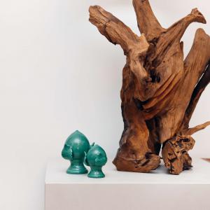 PUMO colorato VERDE Salentino Chiuso NEW decorazione in ceramica tipica pugliese - Grande H 16 cm del brand Lupia, categoria: Artigianato salentino > Ceramica Salentina > Pumo Salentino.