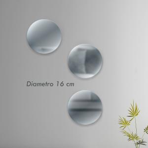 Specchio circolare, tondo a filo lucido  - diametro 16 cm set 3 pz del brand Lupia, categoria: Complementi d'arredo > Specchi e specchiere > Specchi da parete.
