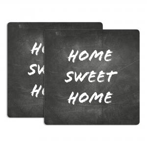 Sottotutto decorato in Legno QUADRATO Sotto bicchiere, piatto, pentola HOME SWEET HOME Blackboard - 10x10 cm Set 3 pz del brand Lupia, categoria: Idee regalo e bomboniere > Bomboniere > Bomboniere Segnaposto.