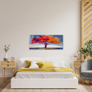 Quadro Moderno con stampa su tela materica a rilievo PICTURES Quercia al tramonto PICTURES BLUE OAK 52x122 cm del brand Lupia, categoria: Arredo e decorazioni > Quadri e Tele > Quadri su tela.