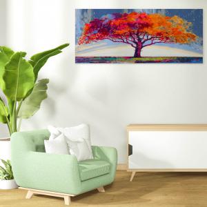 Quadro Moderno con stampa su tela materica a rilievo PICTURES Quercia al tramonto PICTURES BLUE OAK 52x122 cm del brand Lupia, categoria: Arredo e decorazioni > Quadri e Tele > Quadri su tela.