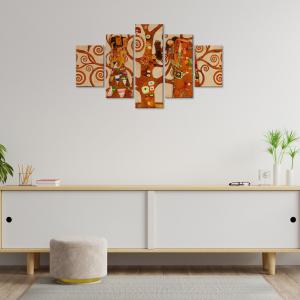 Quadro Moderno 5 pezzi in legno VOGUE 66X115 cm L'ALBERO DELLA VITA del brand Lupia, categoria: Arredo e decorazioni > Quadri e Tele > Quadri a pannelli.