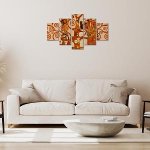 Quadro Moderno 5 pezzi in legno VOGUE 66X115 cm L'ALBERO DELLA VITA del brand Lupia, categoria: Arredo e decorazioni > Quadri e Tele > Quadri a pannelli.