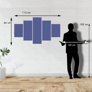 Quadro Moderno 5 pezzi in legno VOGUE 66X115 cm L'ALBERO DELLA VITA del brand Lupia, categoria: Arredo e decorazioni > Quadri e Tele > Quadri a pannelli.