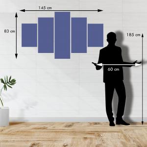 Quadro Moderno 5 pezzi in legno VOGUE 83X145 cm MOLO AL TRAMONTO del brand Lupia, categoria: Arredo e decorazioni > Quadri e Tele > Quadri a pannelli.