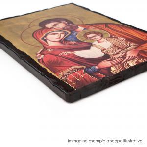 Quadro SACRA FAMIGLIA Icona su tavola Legno MASSELLO con foglia Oro - 35x50 cm del brand ARTES Creazioni d'Arte, categoria: Arredo e decorazioni > Quadri e Tele > Quadri su Legno.