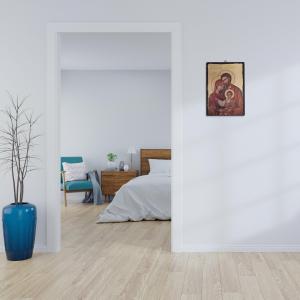 Quadro SACRA FAMIGLIA Icona su tavola Legno MASSELLO con foglia Oro - 35x50 cm del brand ARTES Creazioni d'Arte, categoria: Arredo e decorazioni > Quadri e Tele > Quadri su Legno.