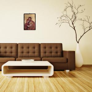 Quadro SACRA FAMIGLIA Icona su tavola Legno MASSELLO con foglia Oro - 35x50 cm del brand ARTES Creazioni d'Arte, categoria: Arredo e decorazioni > Quadri e Tele > Quadri su Legno.
