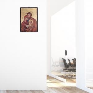 Quadro SACRA FAMIGLIA Icona su tavola Legno MASSELLO con foglia Oro - 35x50 cm del brand ARTES Creazioni d'Arte, categoria: Arredo e decorazioni > Quadri e Tele > Quadri su Legno.