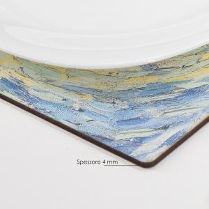 Sottotutto decorato in Legno QUADRATO Sotto bicchiere, piatto, pentola NOTTE STELLATA - 10x10 cm Set 3 pz del brand Lupia, categoria: Idee regalo e bomboniere > Bomboniere > Bomboniere Segnaposto.