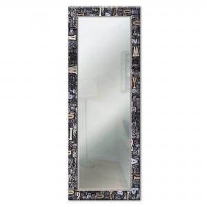 Specchio da parete lungo Moderno LETTERS 44x127 cm con cornice stampata - Letters   Black del brand Lupia, categoria: Complementi d'arredo > Specchi e specchiere > Specchi da parete.
