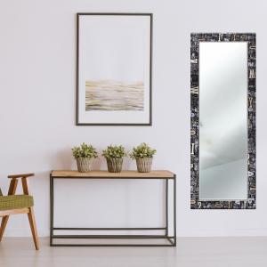 Specchio da parete lungo Moderno LETTERS 44x127 cm con cornice stampata - Letters   Black del brand Lupia, categoria: Complementi d'arredo > Specchi e specchiere > Specchi da parete.