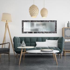 Specchio da parete lungo Moderno LETTERS 44x127 cm con cornice stampata - Letters   Black del brand Lupia, categoria: Complementi d'arredo > Specchi e specchiere > Specchi da parete.