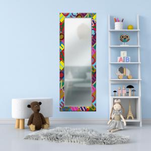 Specchio da parete lungo Moderno LETTERS 44x127 cm con cornice stampata - Letters   Black del brand Lupia, categoria: Complementi d'arredo > Specchi e specchiere > Specchi da parete.