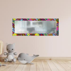 Specchio da parete lungo Moderno LETTERS 44x127 cm con cornice stampata - Letters   Black del brand Lupia, categoria: Complementi d'arredo > Specchi e specchiere > Specchi da parete.