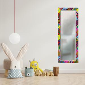 Specchio da parete lungo Moderno LETTERS 44x127 cm con cornice stampata - Letters   Black del brand Lupia, categoria: Complementi d'arredo > Specchi e specchiere > Specchi da parete.