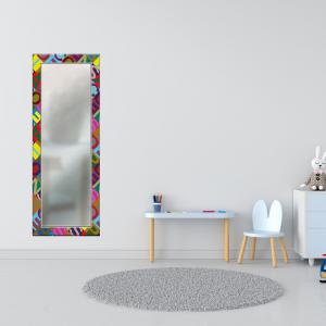 Specchio da parete lungo Moderno LETTERS 44x127 cm con cornice stampata - Letters   Black del brand Lupia, categoria: Complementi d'arredo > Specchi e specchiere > Specchi da parete.