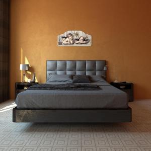 Quadro moderno Capezzale sacro angels 42x92 cm CUPIDS BROWN su tavola lavorata del brand Lupia, categoria: Arredo e decorazioni > Decorazioni da parete > Capezzali.
