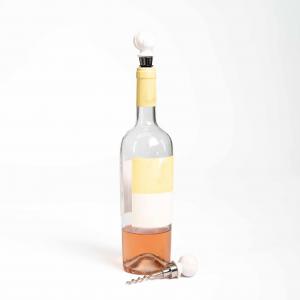 Tappo per bottiglie di vino e Cavatappi 4x10 cm, a forma di Pumo salentino decorazione pugliese del brand Giardini di Marzo, categoria: Idee regalo e bomboniere > Bomboniere > Bomboniere Segnaposto.