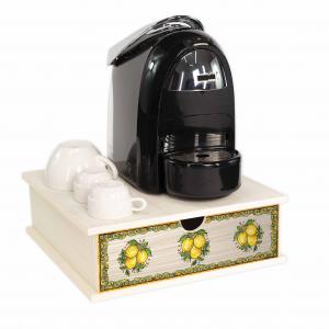 Contenitore Porta Capsule e Cialde caffÃ¨ Cassetto ORGANIZER Shabby LIMONI DI SICILIA 33x33 cm in legno del brand Lupia, categoria: Tavola e cucina > Portapane, Contenitori e Organizer > Organizer.