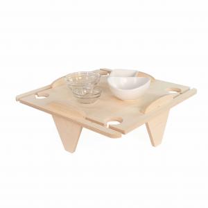 Vassoio PORTA SPRITZ DA TAVOLO 37,5x37,5 Altezza 12 cm Porta calici tagliere per Aperitivo con piedi d'appoggio in legno di betulla del brand Lupia, categoria: Tavola e cucina > Accessori per la Tavola > Centrotavola e alzatine.