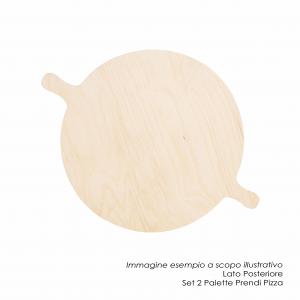 Set 2 Pezzi PALETTE PRENDI PIZZA 20x30 cm in legno tagliere con manico Paletta Doppia compatibile con fornetto elettrico da cucina del brand Lupia, categoria: Tavola e cucina > Spianatoie, Taglieri e Vassoi > Spianatoie e Mattarelli.