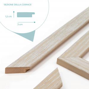 Cornice portafoto in legno da parete Shabby Chic BEIGE avorio, per foto, stampe artistiche, poster, quadri moderni - 70x100 cm del brand Lupia, categoria: Arredo e decorazioni > Cornici e Portafoto > Cornici portafoto da parete.