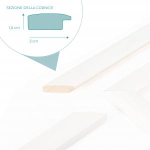 Cornice portafoto in legno da parete RAINBOW White, per foto, stampe artistiche, poster, quadri moderni - 20x25 cm del brand Lupia, categoria: Arredo e decorazioni > Cornici e Portafoto > Cornici portafoto da parete.