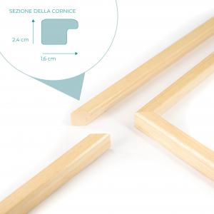 Cornice foto legno KRONOS Naturale, per stampe, pergamene diplomi, poster, quadri moderni - 18x24 cm VETRO - da Tavolo del brand Lupia, categoria: Arredo e decorazioni > Cornici e Portafoto > Cornici portafoto da tavolo.