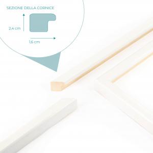Cornice foto legno KRONOS Bianca, per stampe, pergamene diplomi, poster, quadri moderni - 20x30 cm VETRO del brand Lupia, categoria: Arredo e decorazioni > Cornici e Portafoto > Cornici portafoto da tavolo.