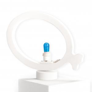 Lampada da tavolo o parete in legno PALLONCINO 21x21 cm LUMINARIA d'arredo pugliese - Lampadina Bianco Caldo del brand Lupia, categoria: Artigianato salentino > Luminarie Salentine > Luminaria.