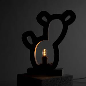 Lampada da tavolo in legno FICO O CACTUS 21x21 cm LUMINARIA d'arredo pugliese - Lampadina Bianco Caldo del brand Lupia, categoria: Artigianato salentino > Luminarie Salentine > Luminaria.