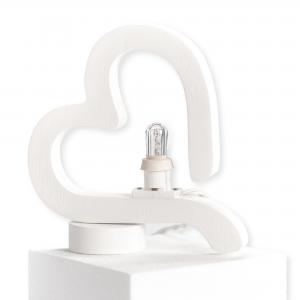 Lampada da tavolo o parete in legno CUORE degli innamorati 21x21 cm LUMINARIA d'arredo pugliese  - Lampadina Bianco Caldo del brand Lupia, categoria: Artigianato salentino > Luminarie Salentine > Luminaria.