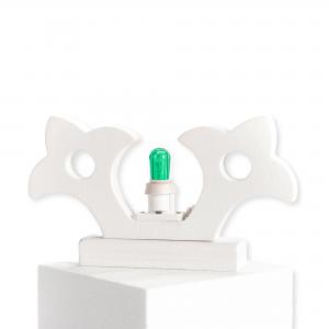 Lampada da tavolo in legno GIGLIO della fortuna 21x21 cm LUMINARIA d'arredo pugliese - Lampadina Bianco Caldo del brand Lupia, categoria: Artigianato salentino > Luminarie Salentine > Luminaria.