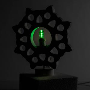 Lampada da tavolo in legno ROSONE SALENTINO 21x21 cm LUMINARIA d'arredo pugliese - Lampadina Bianco Caldo del brand Lupia, categoria: Artigianato salentino > Luminarie Salentine > Luminaria.