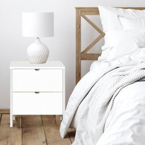 Cassettiera comodino MOBILE ITALY Bianco con 2 CASSETTI in legno 39x29xH45 cm organizer stile moderno minimalista del brand Lupia, categoria: Complementi d'arredo > Mobili, Cassettiere, Bauletti > Mobili, Cassettiere.