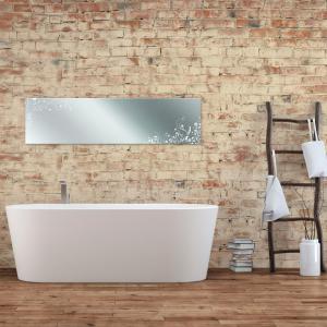 Specchio da parete con decorazione FLOWER a filo lucido  - 32x122 cm del brand Lupia, categoria: Complementi d'arredo > Specchi e specchiere > Specchi da parete.