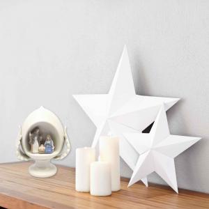 PUMO salentino Bianco con NATIVITA' Colorata, Sacra Famiglia decorazione in Ceramica tipica pugliese Altezza 18 cm del brand Giardini di Marzo, categoria: Idee regalo e bomboniere > Oggettistica > Natale.