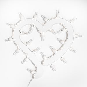 Lampada da Parete in Legno CUORE Grande 52x52 cm LUMINARIA d'arredo pugliese 24 lampadine - Lampadine Colorate del brand Lupia, categoria: Artigianato salentino > Luminarie Salentine > Luminaria.