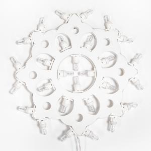 Lampada da Parete in Legno ROSONE con GIGLI Grande 52x52 cm LUMINARIA d'arredo pugliese 28 lampadine - Lampadine Colorate del brand Lupia, categoria: Artigianato salentino > Luminarie Salentine > Luminaria.