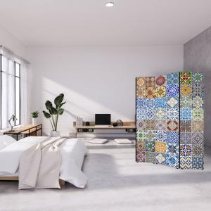 Separe' per interni, Divisorio 135,6 x H 176 x P 3,1 cm AZULEJOS COLOR paravento 3 Ante in legno con Tele stampate fronte retro Soggetto unico del brand Lupia, categoria: Complementi d'arredo > Paraventi e separÃ¨ > Paraventi decorativi bifacciali.