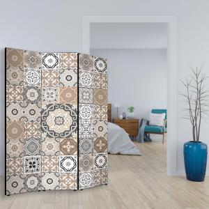 Separe' per interni, Divisorio 135,6 x H 176 x P 3,1 cm AZULEJOS MIX paravento 3 Ante in legno con Tele stampate fronte retro Soggetto unico del brand Lupia, categoria: Complementi d'arredo > Paraventi e separÃ¨ > Paraventi decorativi bifacciali.