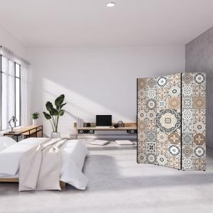 Separe' per interni, Divisorio 135,6 x H 176 x P 3,1 cm AZULEJOS MIX paravento 3 Ante in legno con Tele stampate fronte retro Soggetto unico del brand Lupia, categoria: Complementi d'arredo > Paraventi e separÃ¨ > Paraventi decorativi bifacciali.