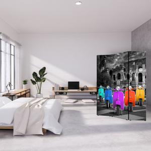 Separe' per interni, Divisorio 135,6 x H 176 x P 3,1 cm COLOSSEO CON VESPE paravento 3 Ante in legno con Tele stampate fronte retro Soggetto unico del brand Lupia, categoria: Complementi d'arredo > Paraventi e separÃ¨ > Paraventi decorativi bifacciali.