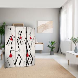 Separe' per interni, Divisorio 135,6 x H 176 x P 3,1 cm DANCING SCHOOL paravento 3 Ante in legno con Tele stampate fronte retro Soggetto unico del brand Lupia, categoria: Complementi d'arredo > Paraventi e separÃ¨ > Paraventi decorativi bifacciali.