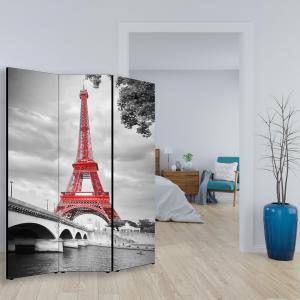 Separe' per interni, Divisorio 135,6 x H 176 x P 3,1 cm EIFFEL ROUGE paravento 3 Ante in legno con Tele stampate fronte retro Soggetto unico del brand Lupia, categoria: Complementi d'arredo > Paraventi e separÃ¨ > Paraventi decorativi bifacciali.