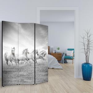 Separe' per interni, Divisorio 135,6 x H 176 x P 3,1 cm FOUR HORSES paravento 3 Ante in legno con Tele stampate fronte retro Soggetto unico del brand Lupia, categoria: Complementi d'arredo > Paraventi e separÃ¨ > Paraventi decorativi bifacciali.