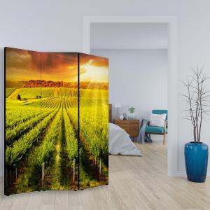 Separe' per interni, Divisorio 135,6 x H 176 x P 3,1 cm IL VIGNETO paravento 3 Ante in legno con Tele stampate fronte retro Soggetto unico del brand Lupia, categoria: Complementi d'arredo > Paraventi e separÃ¨ > Paraventi decorativi bifacciali.